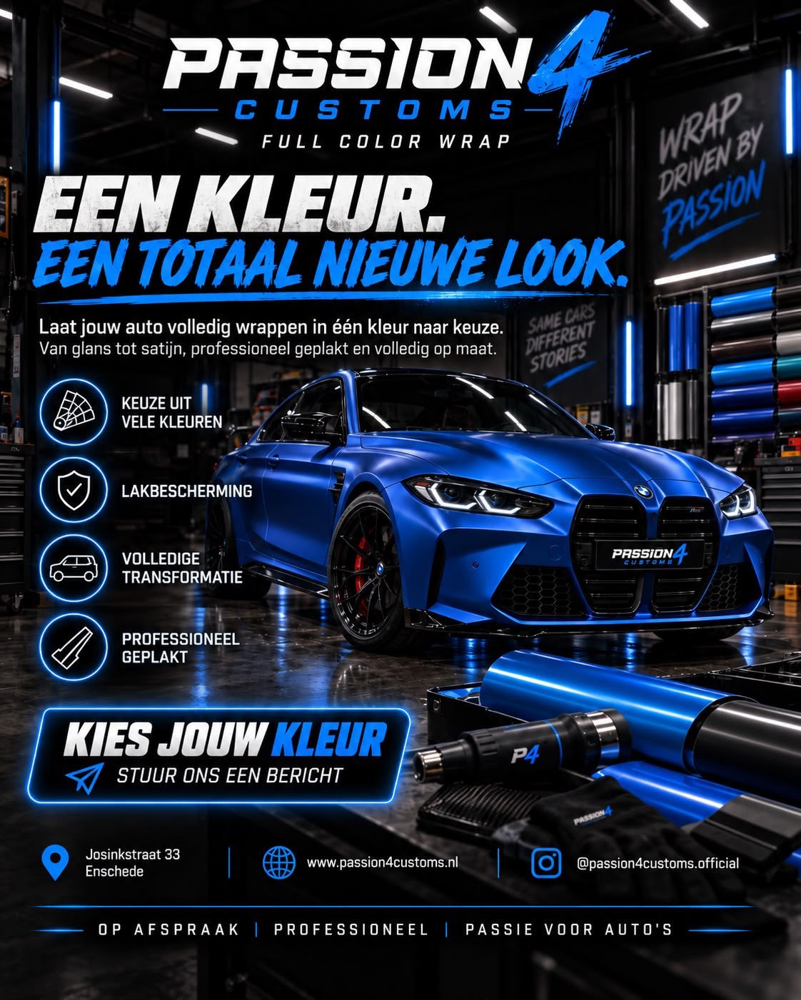 Full color wrap auto | Volledige nieuwe look | Enschede, Ophalen of Verzenden, Nieuw