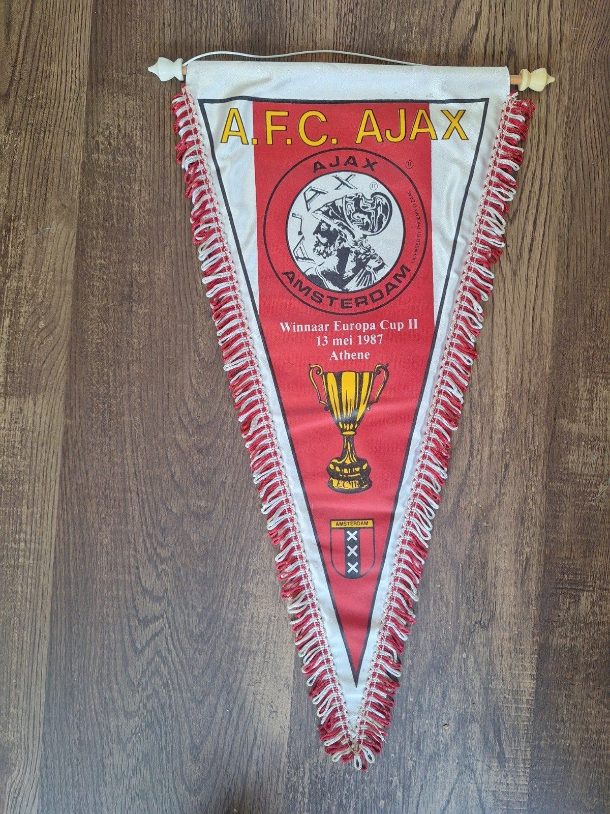 ajax vaan winnaar Europacup 2 1987, Ophalen of Verzenden, Zo goed als nieuw, Ajax, Vaantje of Sjaal