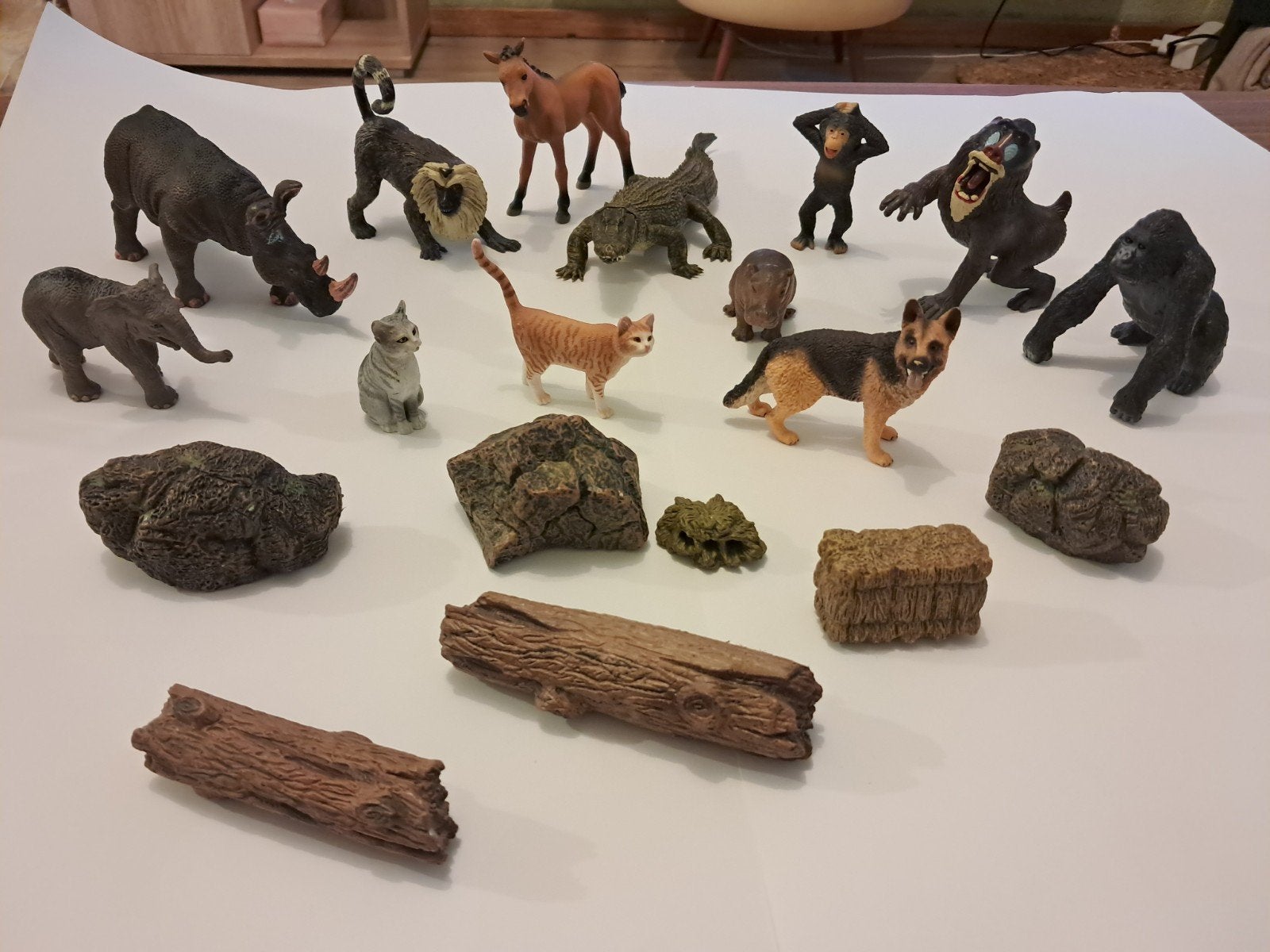 Dierenfiguren Collectie: Schleich, Papo, Bully 18 items, Ophalen of Verzenden