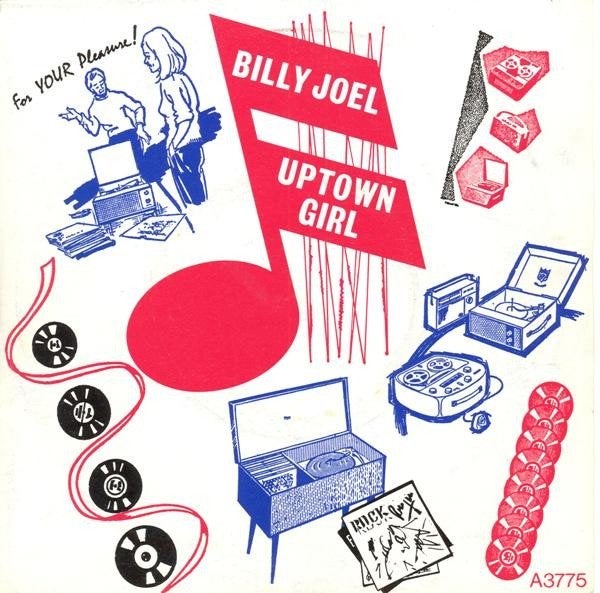 Billy Joel - Uptown Girl (Single), Cd's en Dvd's, Vinyl Singles, Gebruikt, Pop, Overige typen, Fotohoes, 7 inch, Ophalen of Verzenden