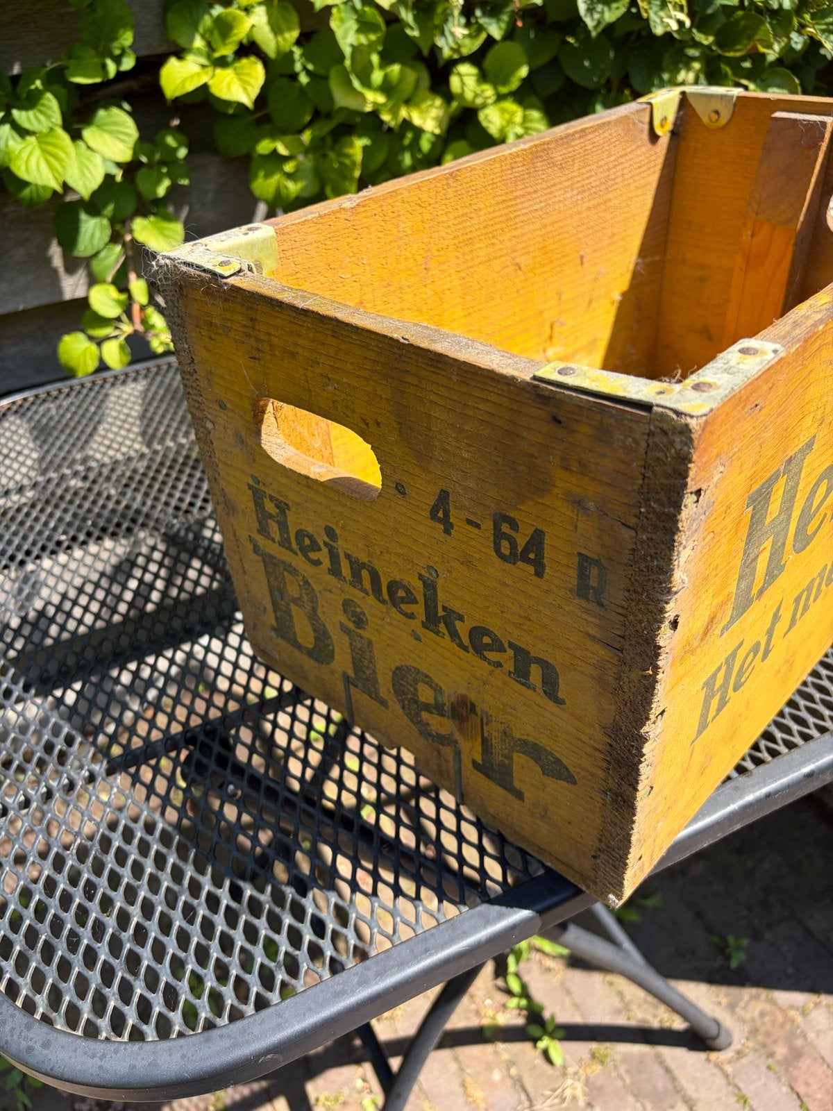 Vintage Heineken Bierkrat Houten Kist - Jaren '60, Verzamelen, Ophalen