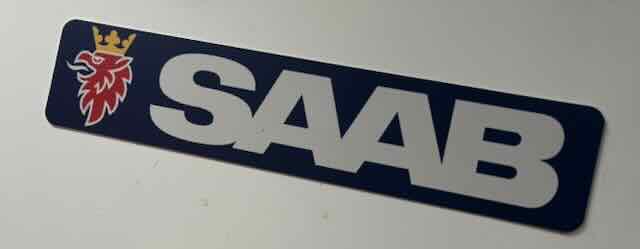 SAAB nw -  showroom  kentekenplaat - reclamebord, Ophalen of Verzenden, Nieuw, Auto's