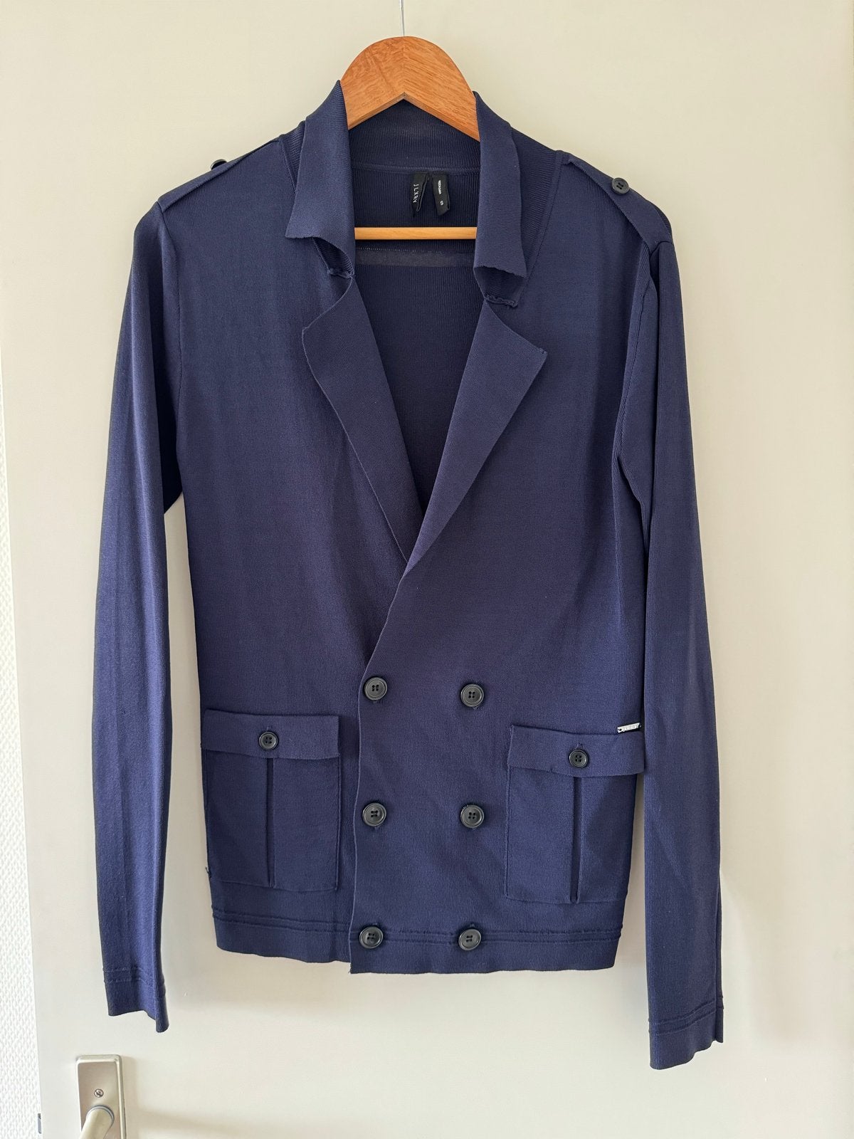 JLXRY Donkerblauw Gebreid Jasje Maat S, Ophalen of Verzenden, Zo goed als nieuw, Maat 46 (S) of kleiner, Blauw