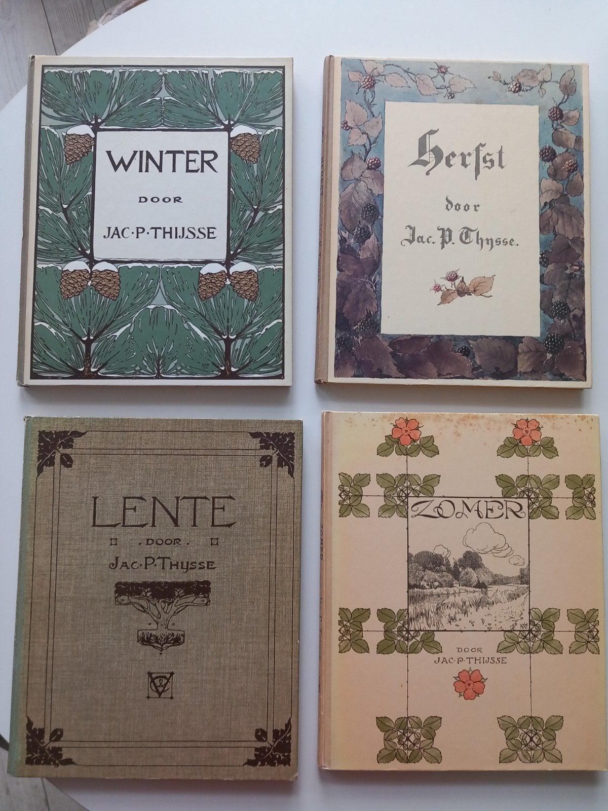 Jac. P. Thijsse - De Vier Jaargetijden (4 boeken), Boeken, Ophalen of Verzenden, Gelezen, Natuur algemeen, Jac. P. Thijsse