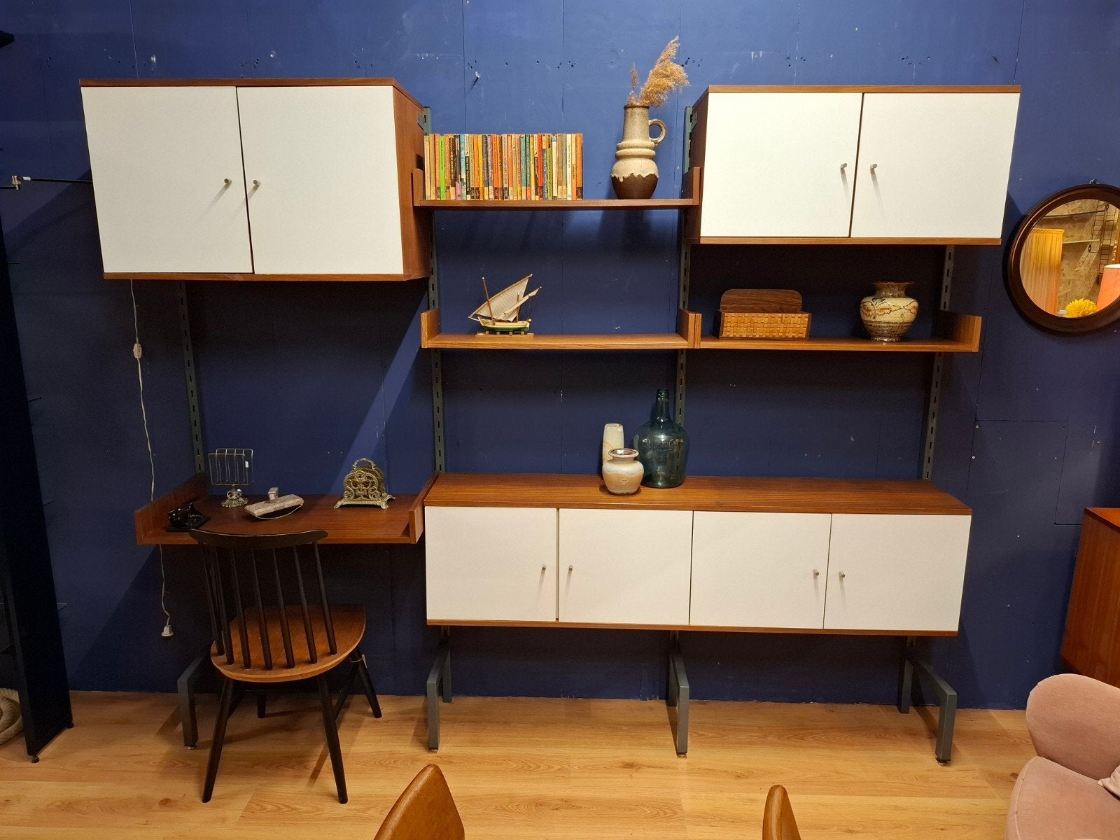 Vintage Simpla-Lux wall unit wandmeubel wandkast teak kast, Ophalen, Simpla-Lux, Overige houtsoorten, ...