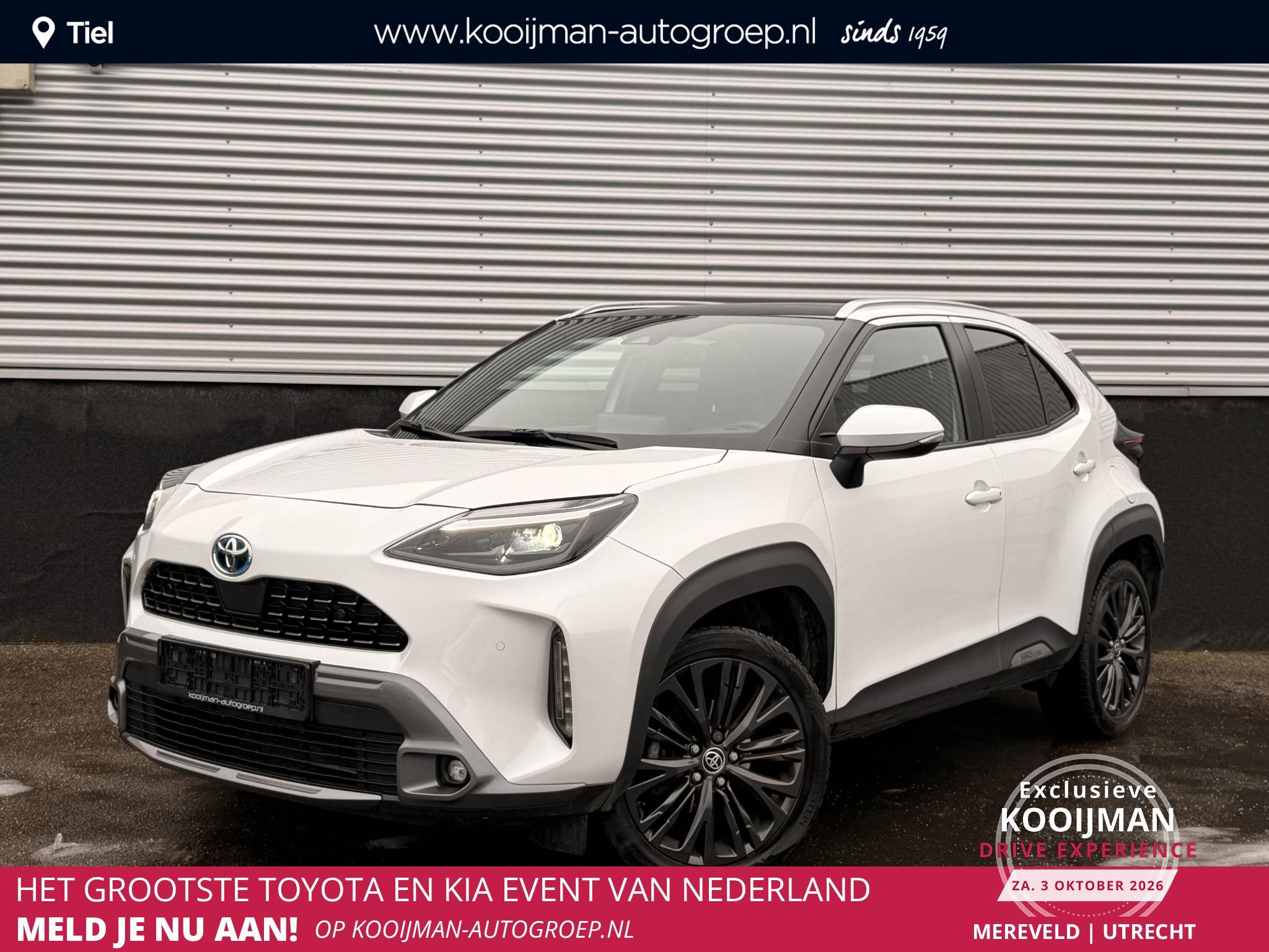 Toyota Yaris Cross 1.5 Hybrid Adventure AWD Automaat Panoram, Dealer onderhouden, Gebruikt, Automatische klimaatregeling, Wit