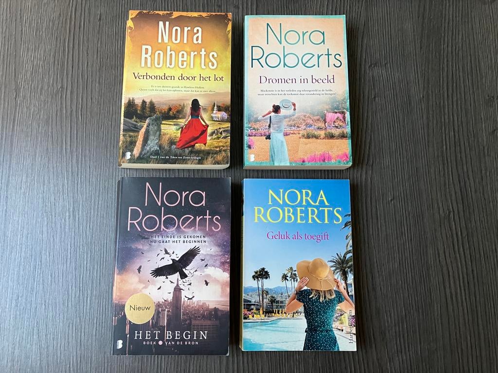 4X Nora Roberts - delen van verschillende series - Boekerij, Ophalen of Verzenden, Gelezen, Amerika