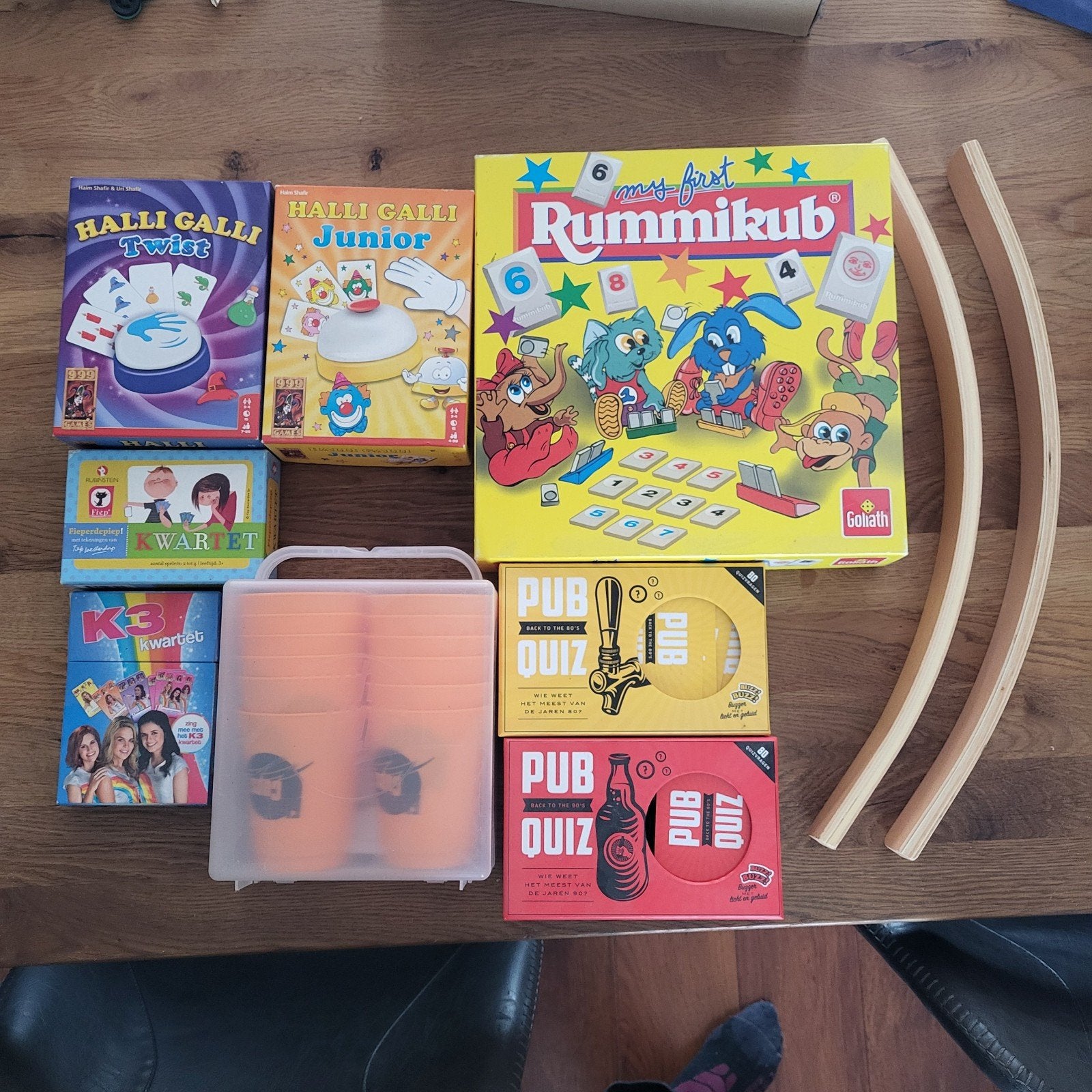 Diverse gezelschapsspellen:Halli Galli, Rummikub, Kwartet..., Een of twee spelers, Ophalen of Verzenden, Gebruikt