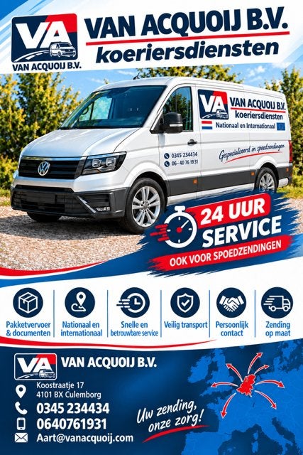 transport en Koeriersdienst Van Acquoij B.V, Koeriersdiensten