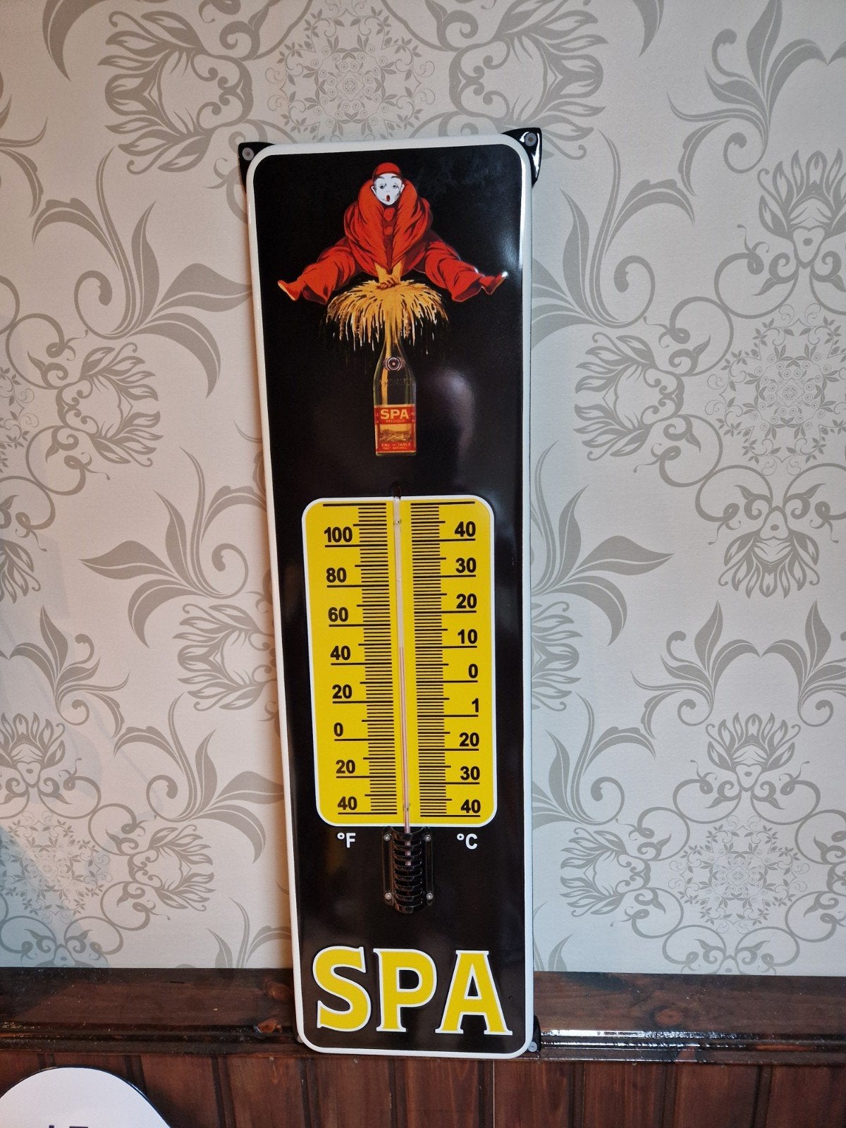 Spa thermometer emaille, Ophalen of Verzenden, Nieuw, Reclamebord
