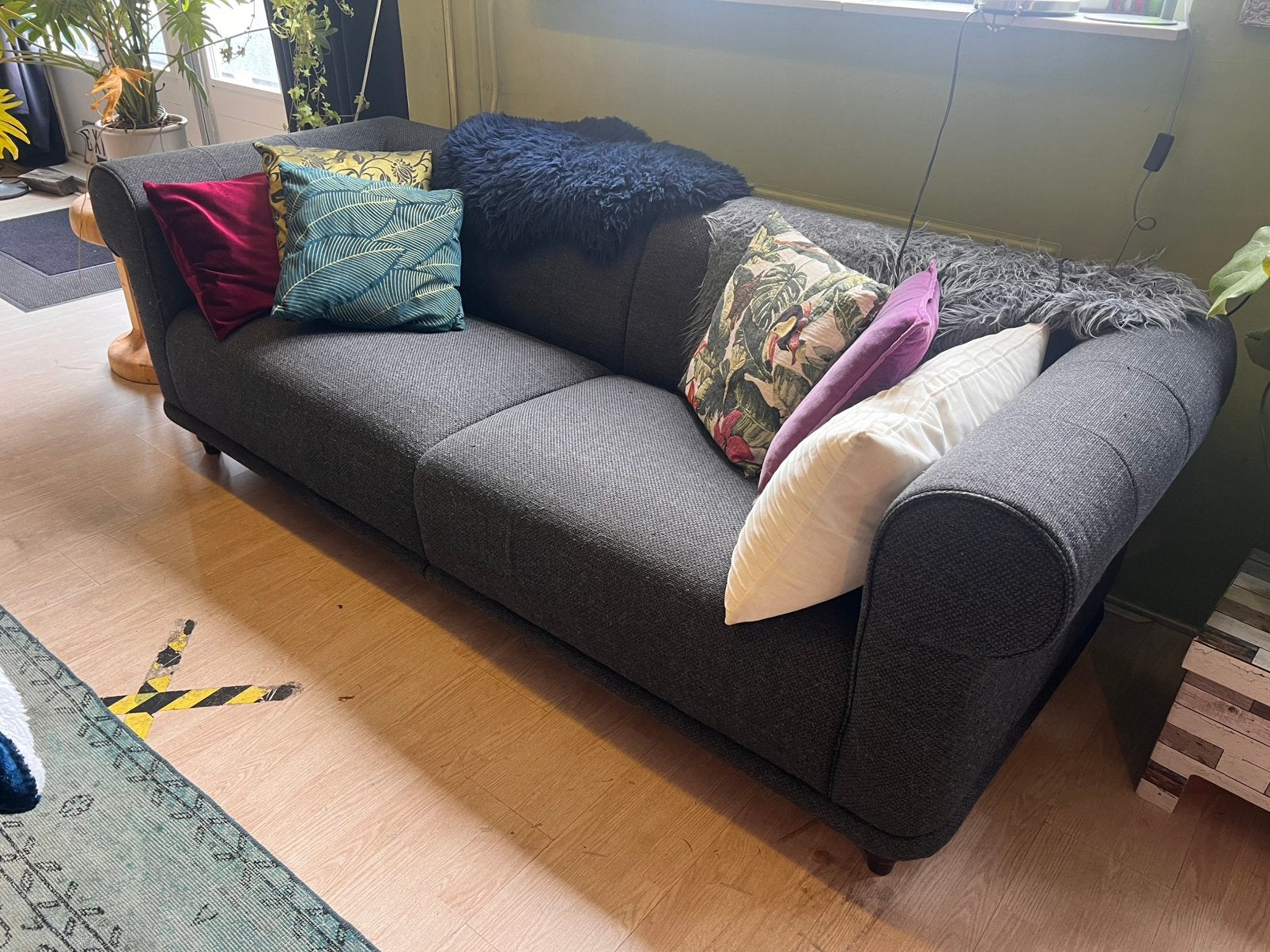 Viskafors IKEA 3-zitsbank, Ophalen, Driepersoons, 75 tot 100 cm, Zo goed als nieuw