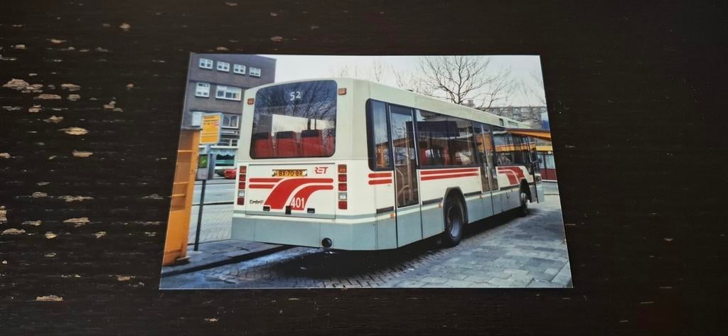 Bus foto RET 401 - Schiedam 1988, Ophalen of Verzenden, Zo goed als nieuw, Bus of Metro, Overige typen