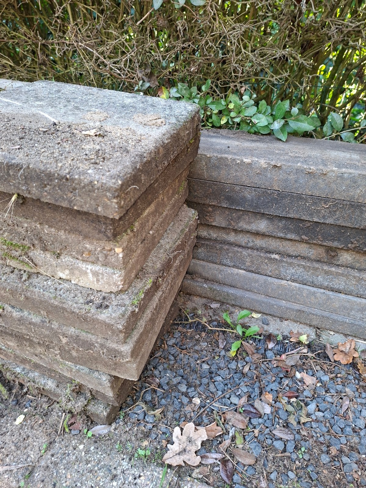 Betonbanden en betontegels - Diverse afmetingen, Ophalen, Gebruikt, 5 tot 10 m², Beton