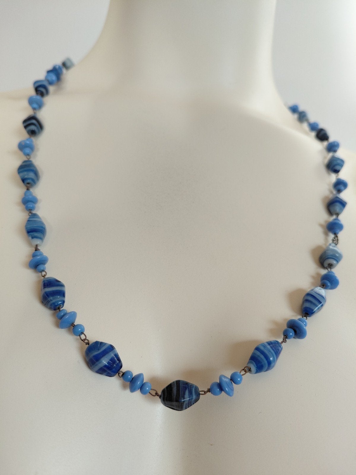 Jaren '40-'50 Tsjechische Glas Ketting., Ophalen of Verzenden, Overige materialen, Ketting