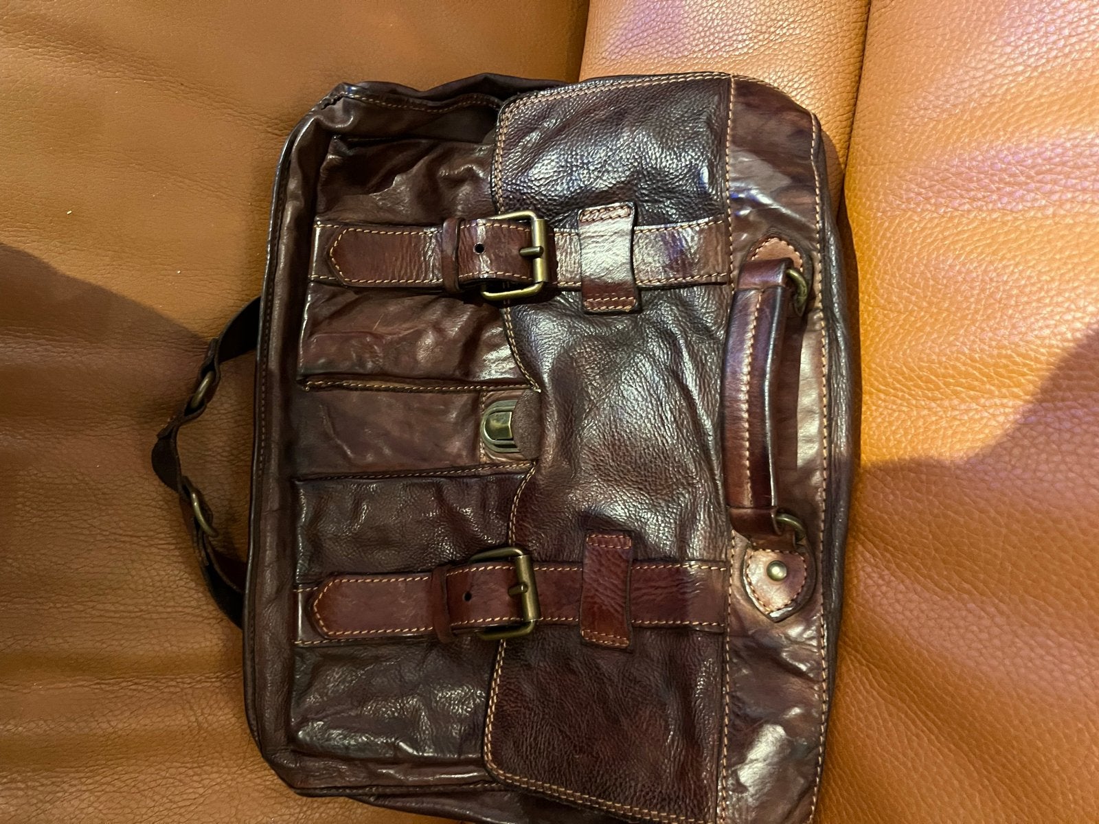 Campomaggi laptop tas, Ophalen of Verzenden, Gebruikt, Bruin, Handtas