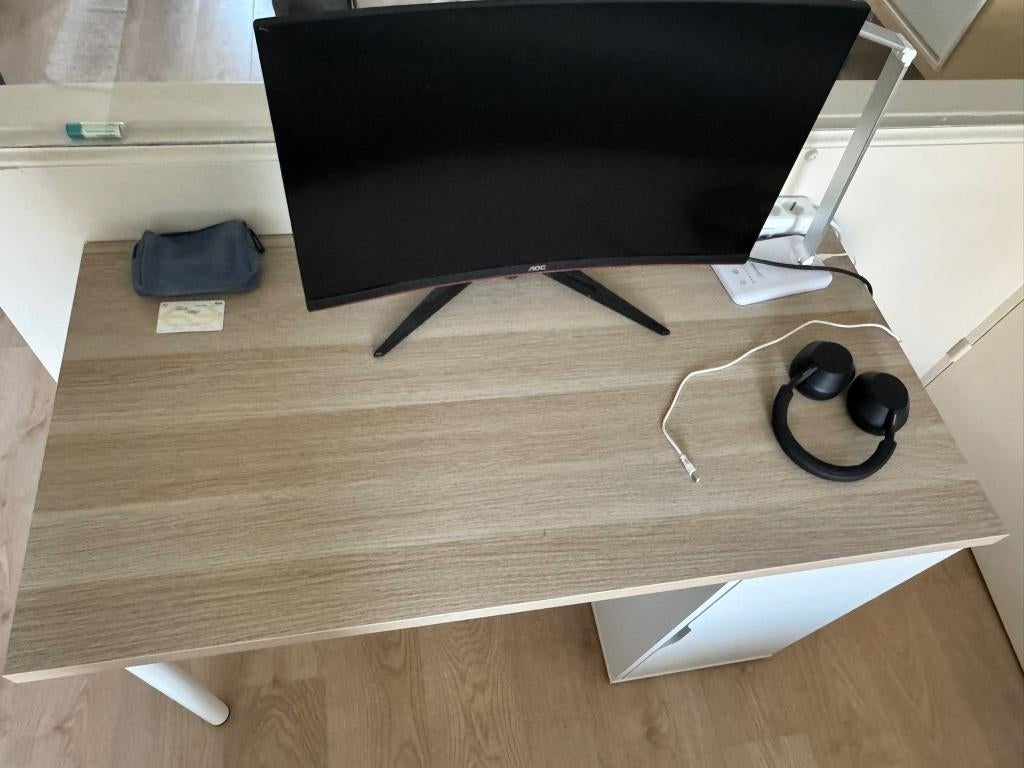 IKEA Bureau ALEX / ANFALLARE - Bamboe - 140x65., Ophalen, Zo goed als nieuw