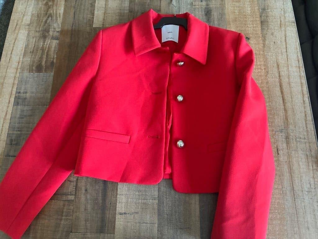 Mango kort jasje maat S rood, Mango, Verzenden, Zo goed als nieuw, Jasje