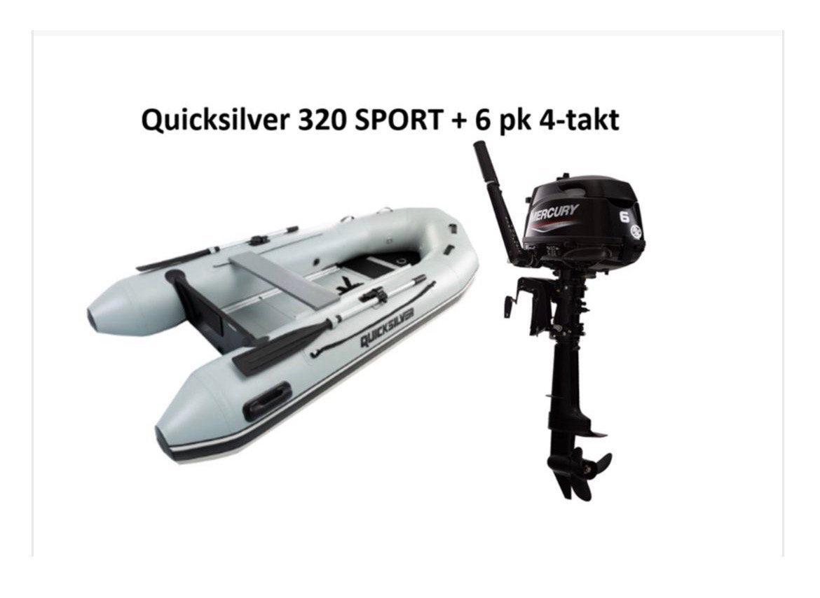 Quicksilver Sport 320 met Mercury 6pk motor perfecte staat!