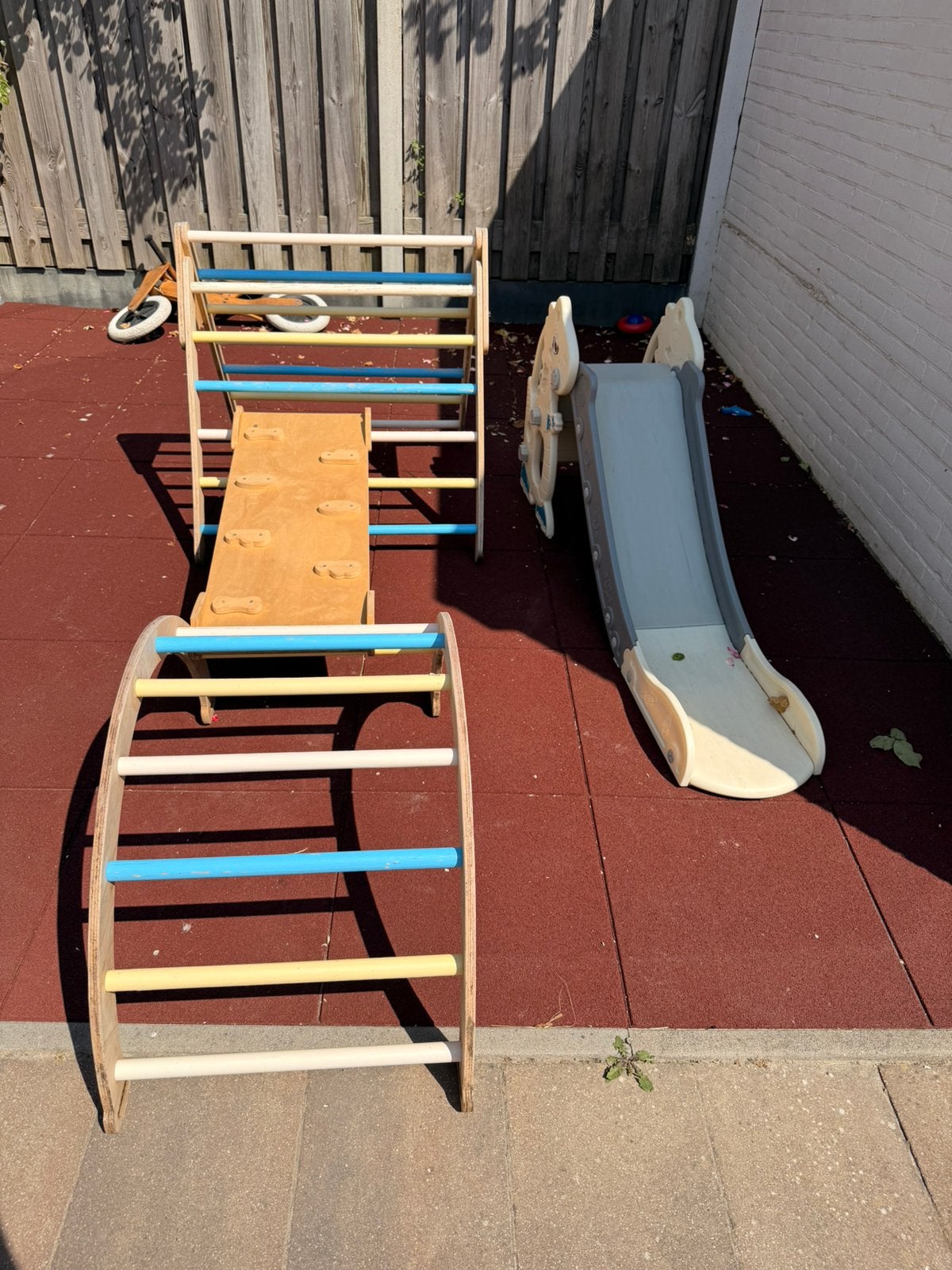 Houten klimrek voor peuters  - stevig en leuk!, Ophalen, Gebruikt