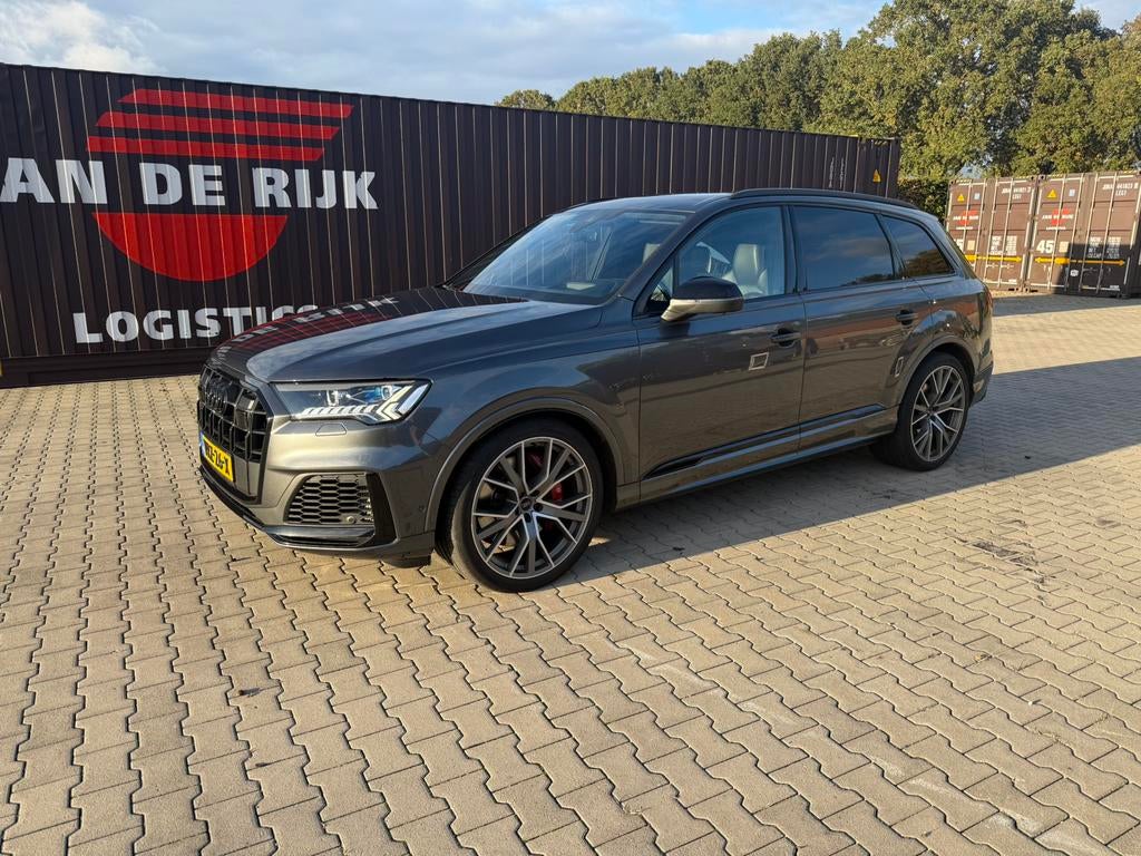 Audi SQ7 2020 Grijs Kenteken VOL, Auto's, Bestelauto's, Particulier, 360° camera, 4x4, ABS, Achteruitrijcamera, Adaptieve lichten