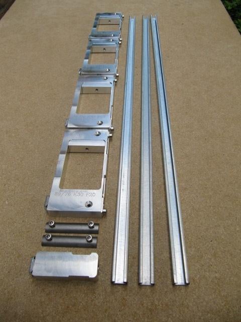 Set alu combi freesmal scharnieren+rail 4x 76/89 -vernieuwd-, Ophalen of Verzenden, Nieuw