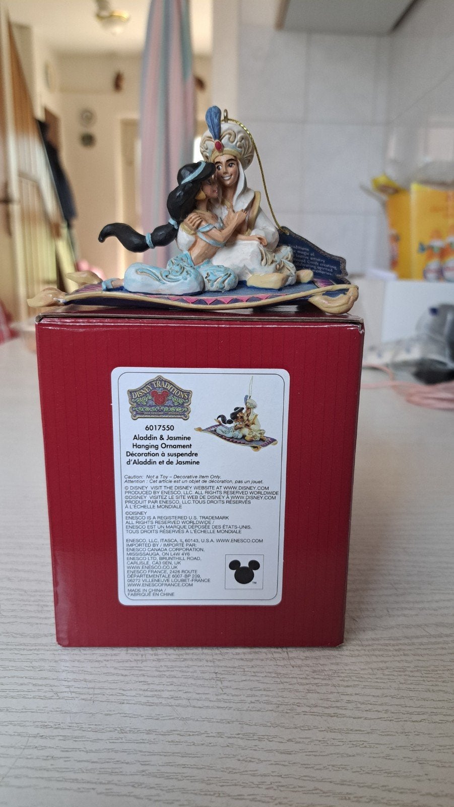 Disney Traditions Aladdin & Jasmine Hangornament, Verzamelen, Ophalen, Overige figuren, Nieuw, Beeldje of Figuurtje