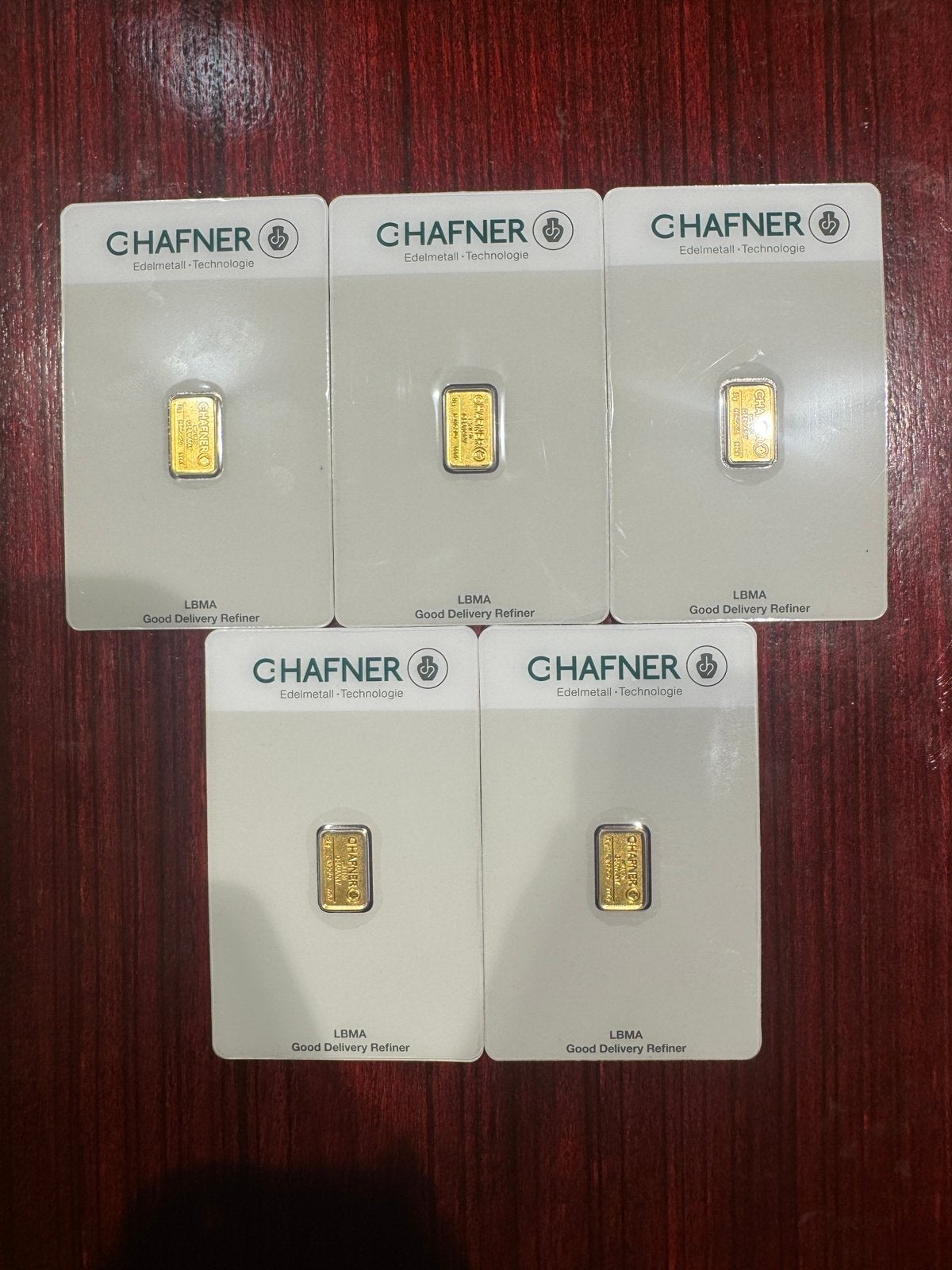 2 gram goudbaar C. Hafner met certificaat, Ophalen of Verzenden, Goud