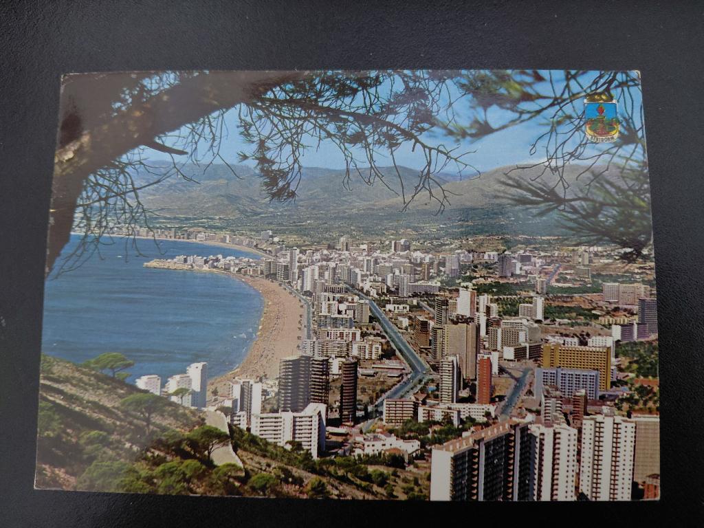 Benidorm, gezicht van boven op de Boulevard, 1973, gelopen., Verzenden, 1960 tot 1980, Gelopen, Spanje