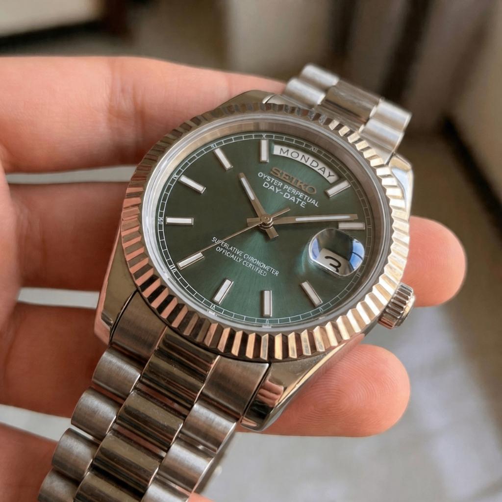 Seiko Olive Green Automatic | 40 MM, Ophalen of Verzenden, Nieuw