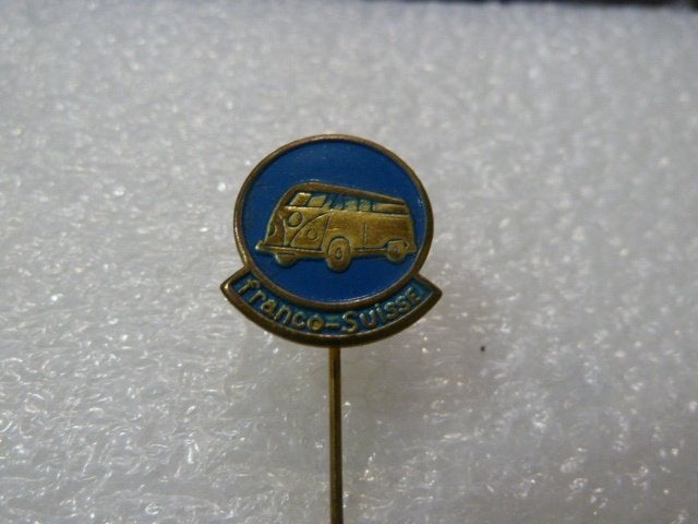 Vintage Speldje Franco-Suisse VW Bus, Ophalen of Verzenden, Gebruikt, Transport, Speldje of Pin