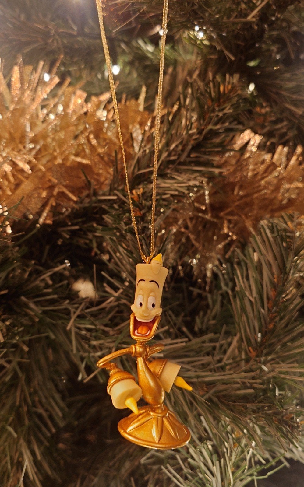 Disney Lumière Belle kerst ornament hanger kerstbal, Verzamelen, Ophalen of Verzenden, Assepoester of Belle, Nieuw