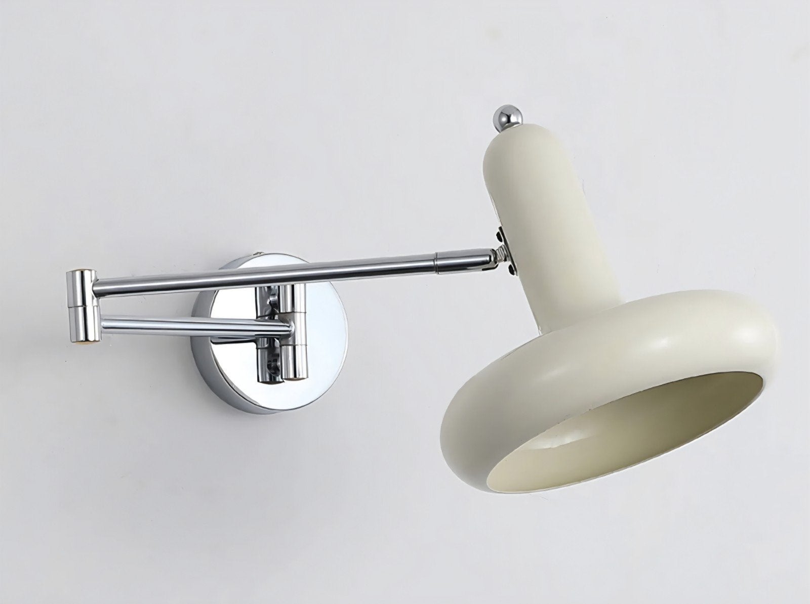 Bauhaus stijl verstelbare wandlamp crème en chroom is  nieuw, Ophalen of Verzenden, Metaal, Beige, Lamp