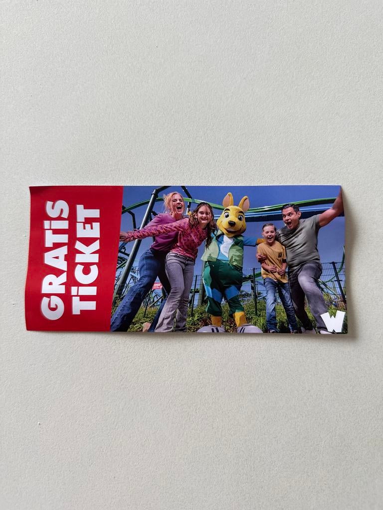 Walibi ticket, Tickets en Kaartjes, Eén persoon, Ticket of Toegangskaart