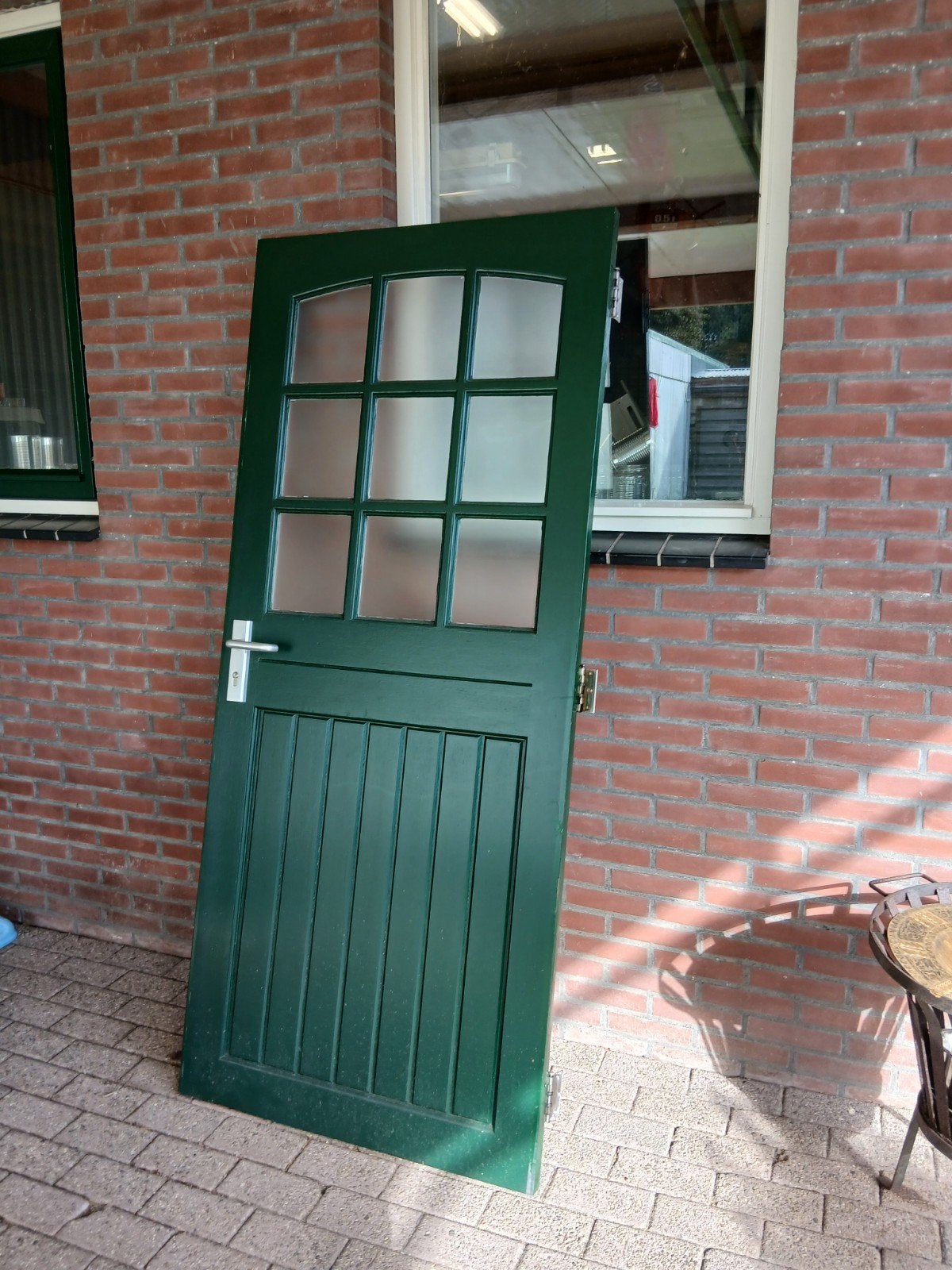 hardhouten buitendeur 870x2010, Doe-het-zelf en Verbouw, Ophalen, 80 tot 100 cm, Buitendeur, 200 tot 215 cm