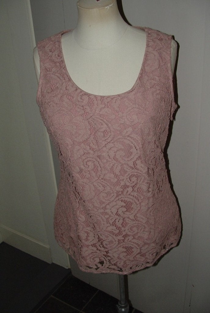 Stijlvolle AJ Armani Jeans top maat 36 ( It 42) met kant, Kleding | Dames, Armani, Ophalen of Verzenden, Zo goed als nieuw, Roze