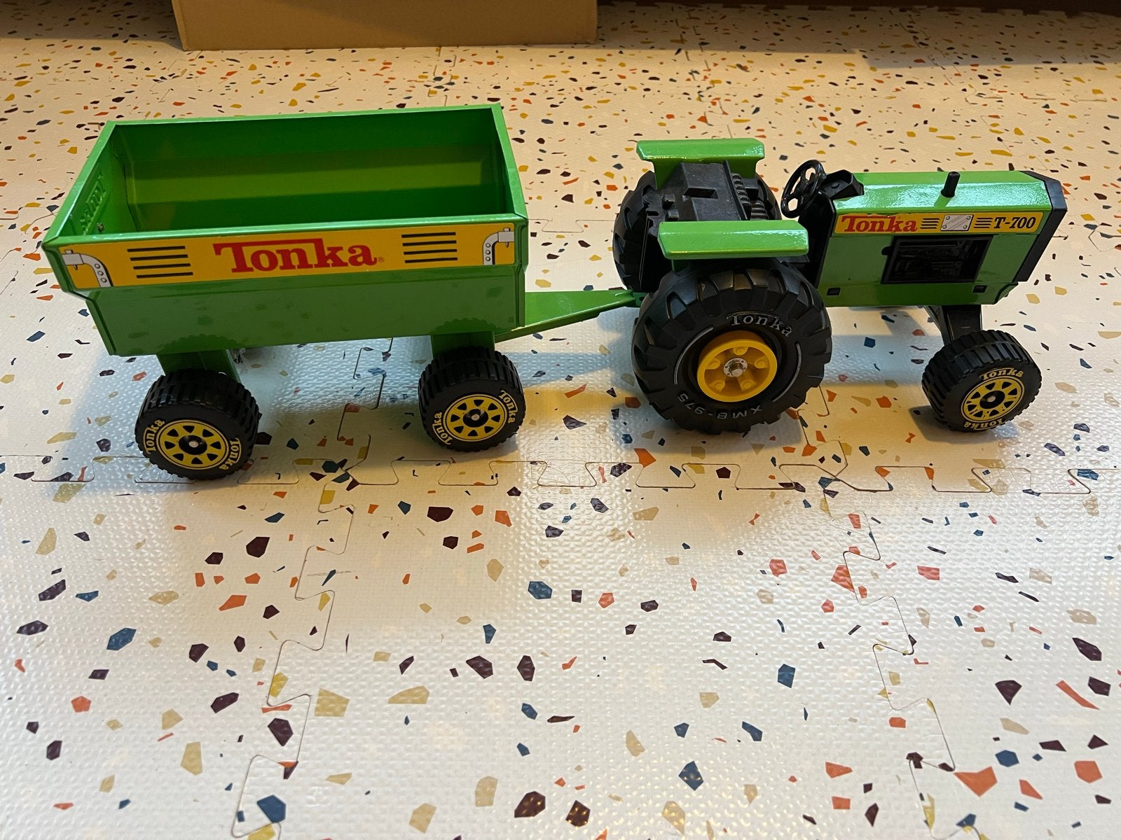 Tonka T-700 Tractor met Aanhanger - Vintage Speelgoed, Ophalen of Verzenden, Gebruikt