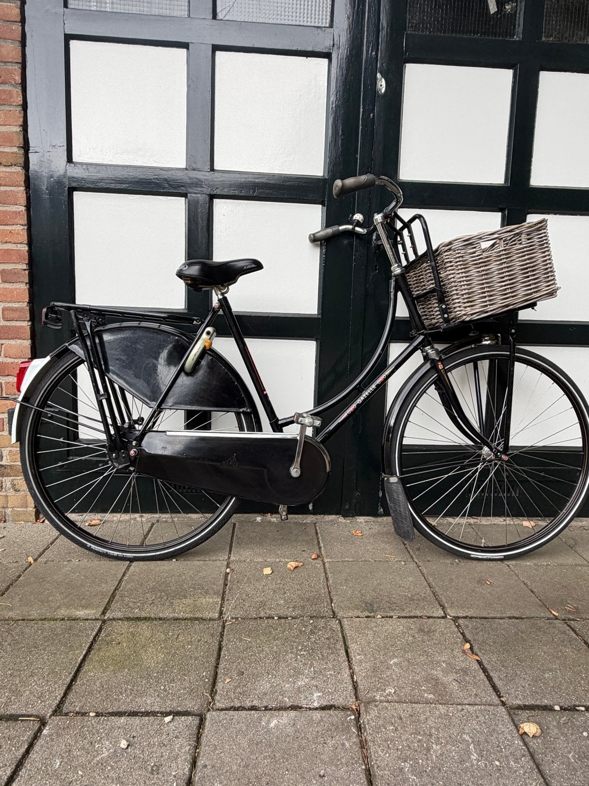 Mooie Gazelle Populair Omafiets met mand - Zwart, Ophalen, Terugtraprem, Gebruikt, 56 cm of meer