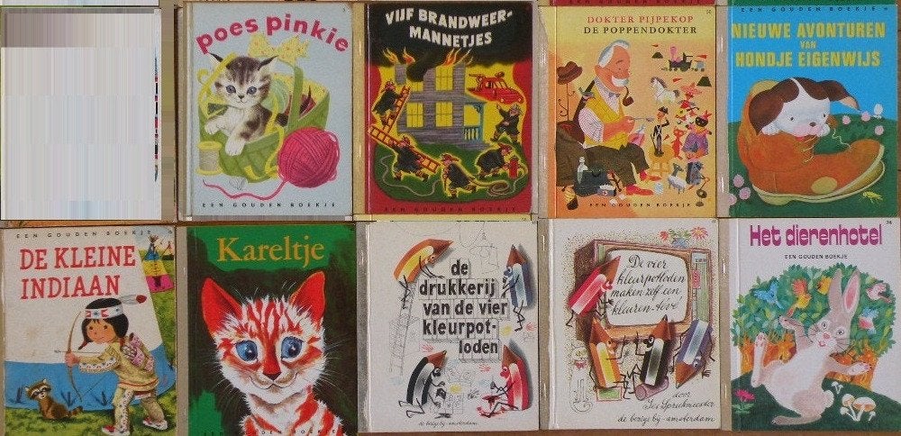 Gouden Boekjes, 9 stuks. De Bezige Bij., Boeken, Kinderboeken | Kleuters, Ophalen of Verzenden, Zo goed als nieuw, Fictie algemeen