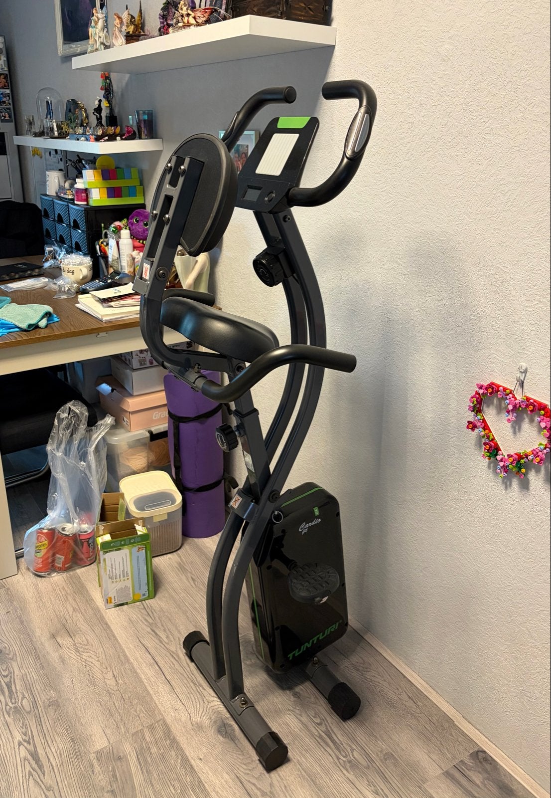 Tunturi Cardio Fit B25 Hometrainer - Opvouwbaar, Ophalen, Zo goed als nieuw, Metaal, Benen