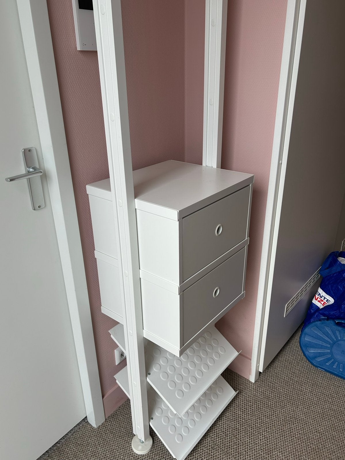 IKEA ELVARLI Opbergsysteem met lades en planken, Ophalen, Kunststof, 50 tot 100 cm, Zo goed als nieuw
