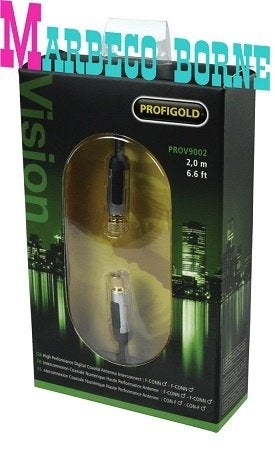 Satelliet kabel, Antenne kabel, Coax 24 Karaats verguld 2 M, Audio, Tv en Foto, Ophalen, Nieuw, 2 tot 5 meter, Info@marbeco.nl