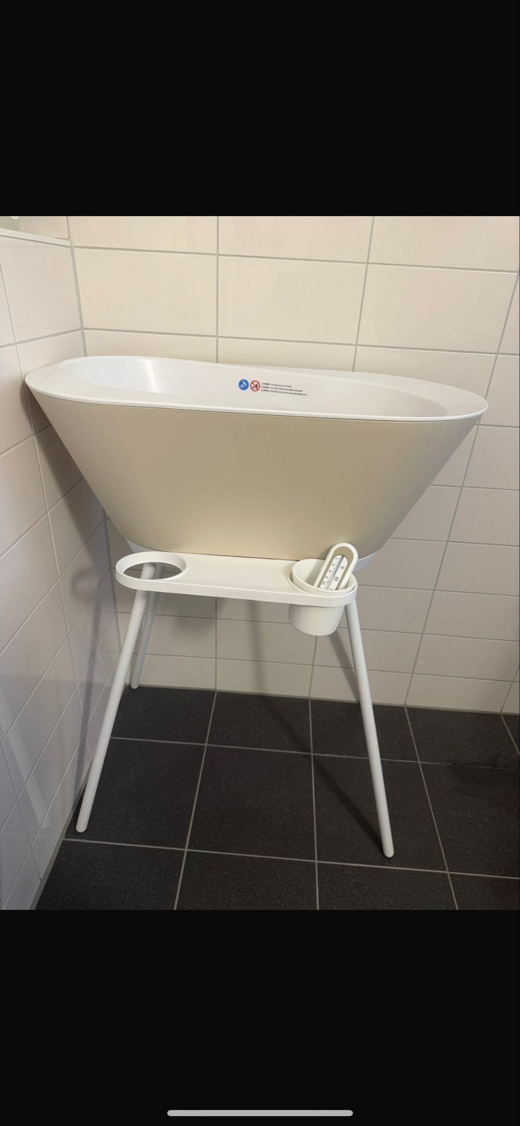 We too Babybadje met standaard en thermometer, Zo goed als nieuw, Badje, Standaard, Ophalen