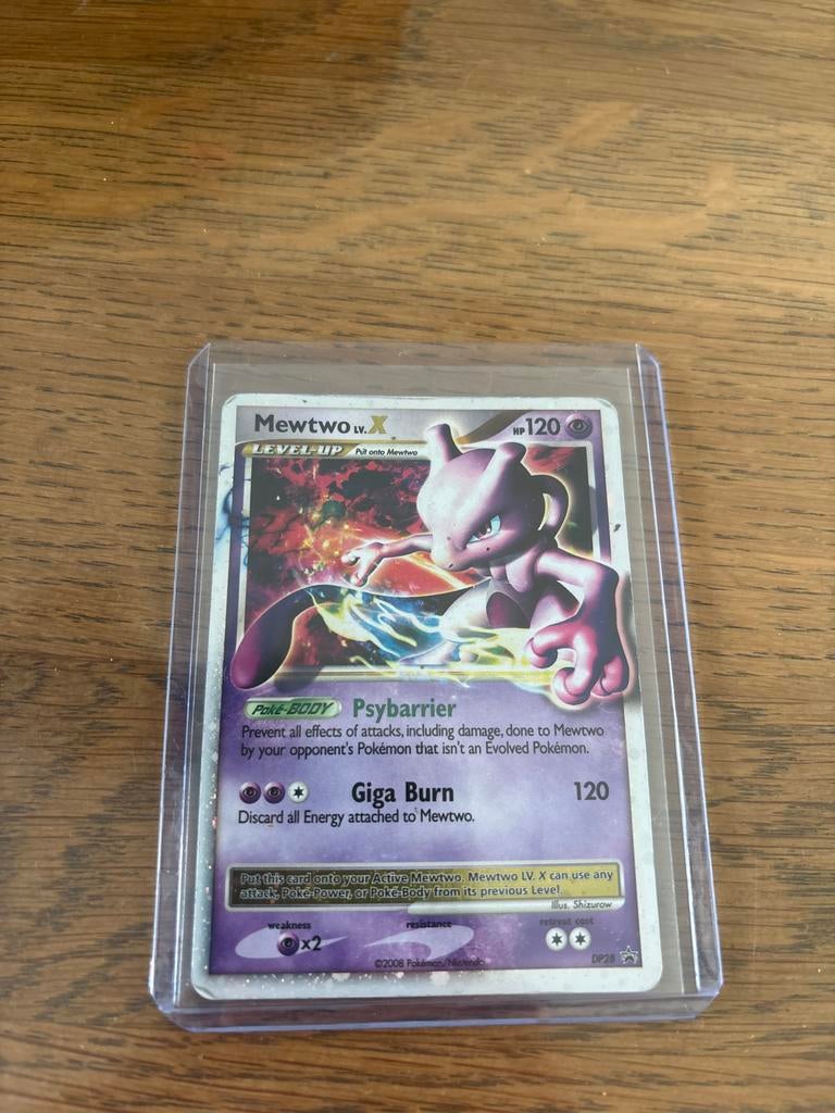Mewtwo Lv.X DP28 Promo Pokémon Kaart - Goede Staat, Ophalen of Verzenden, Gebruikt, Losse kaart, Foil