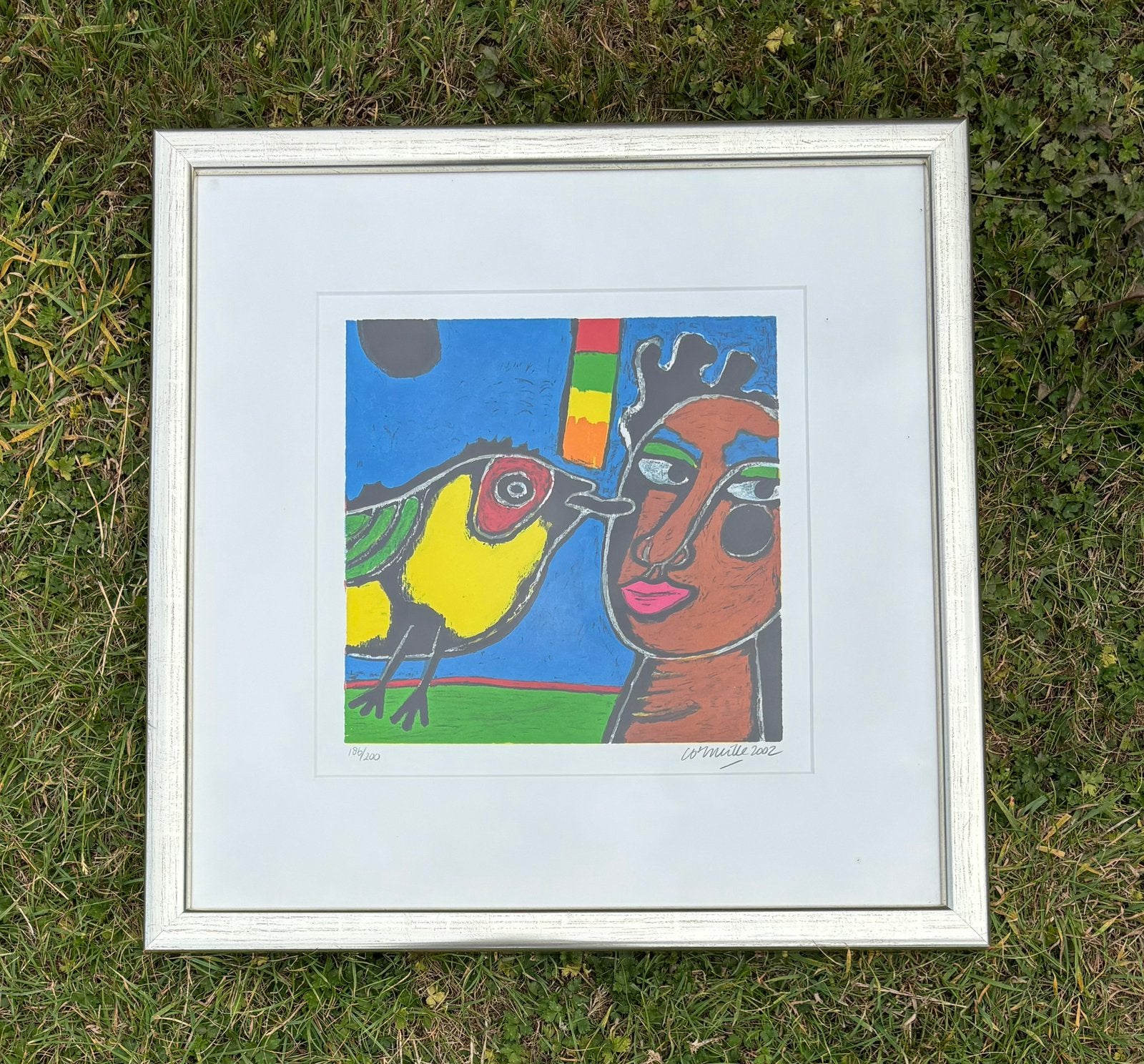 zeefdruk Corneille “Des Animaux et la Femme” 2002 (186/200), Zeefdruk, Gelimiteerde oplage, Abstract, Ophalen