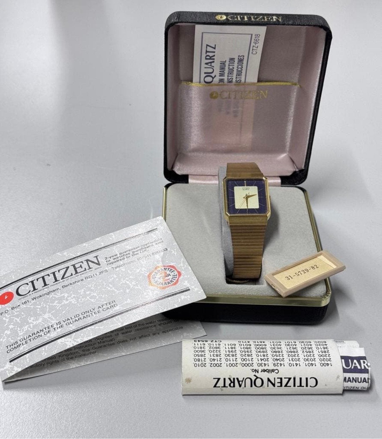 Vintage Citizen CTZ-6618 ca 1970 pols horloge dames Vierkant, Overige merken, Staal, Staal, Polshorloge