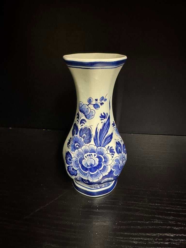Vintage Delfts Blauw handwerk vaasje, Ophalen of Verzenden