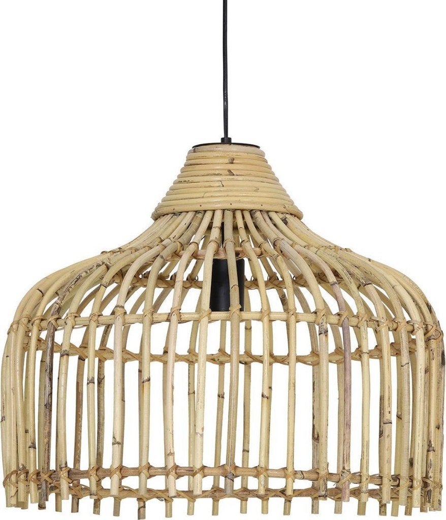 Aspelli-Hanglamp-Rotan-Naturel-Ø50-Naturel-Bohemian-Lamp-2st, Ophalen of Verzenden, Nieuw, Hout, E27 (groot)
