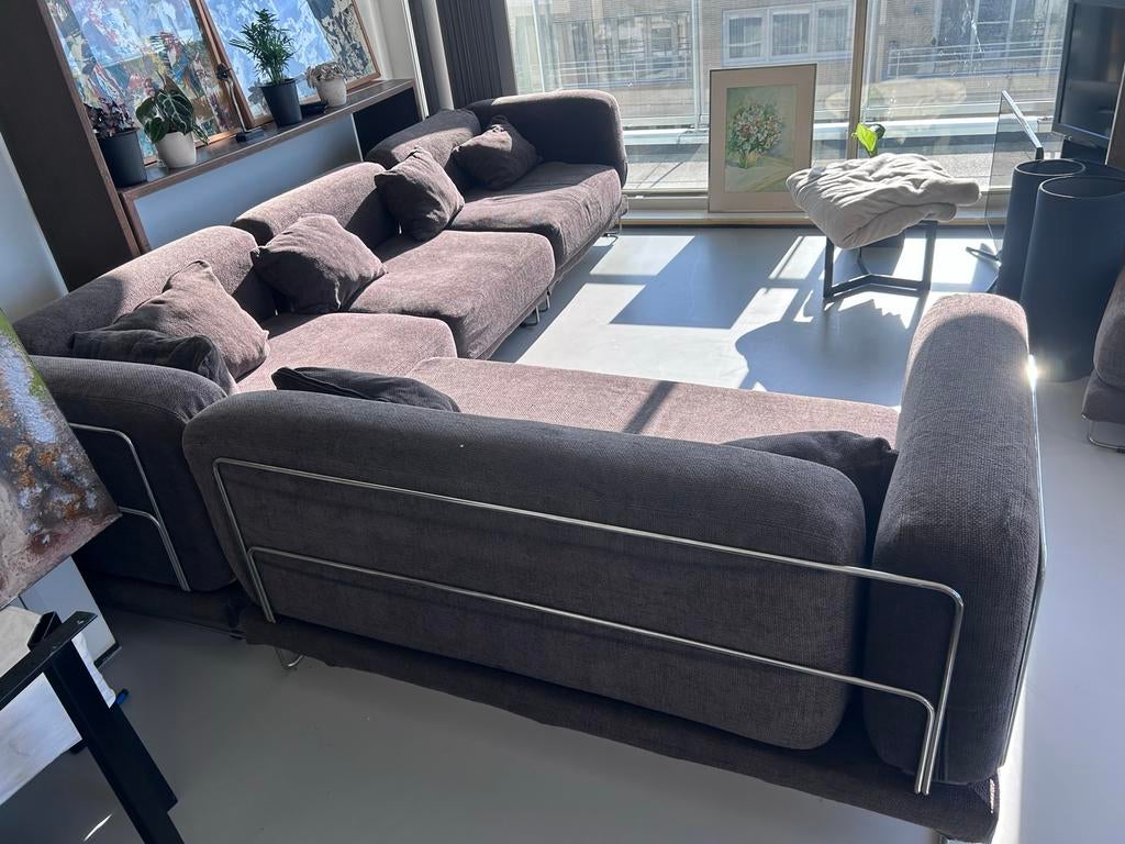 Grote modulaire bank met poef - IKEA TyloSand, Huis en Inrichting, Ophalen, Gebruikt, Stof