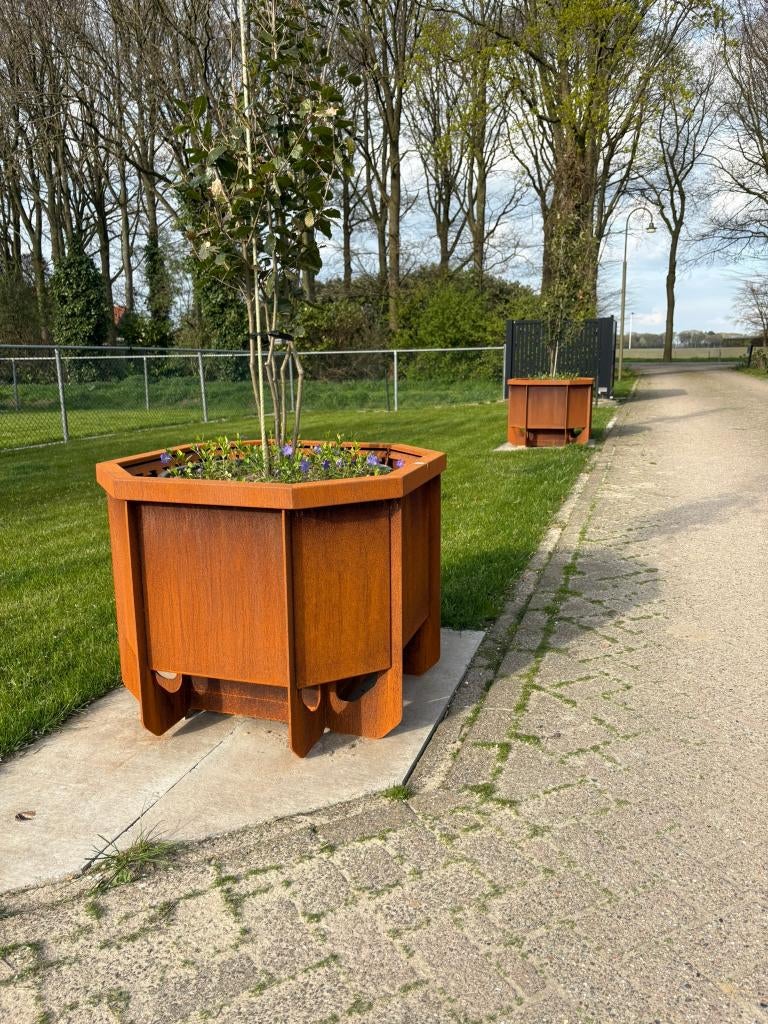 Cortenstalen boom-/plantenbak ULVANO, Nieuw, Ophalen of Verzenden, Metaal, 60 cm of meer