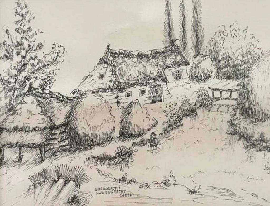 Boerderijtje Swansgracht Giethoorn - Johan Jonkers '78, Ophalen of Verzenden